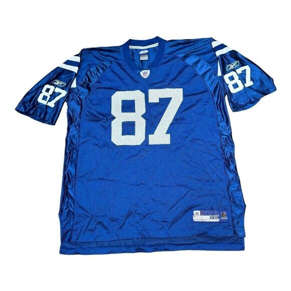 Reebok NFL Reggie Wayne Colts Jersey 2XL - Blue 87 XXL Football Indianapolis - Picture 1 of 5